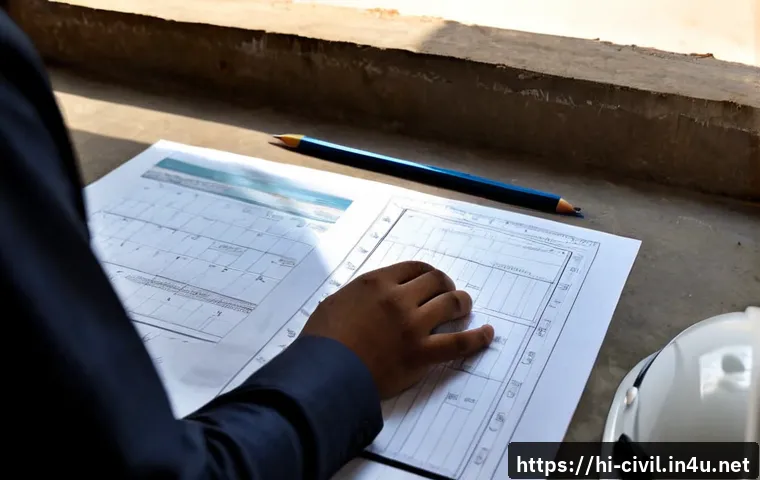 Home 17 토목기사 실기시험 모범 답안 - Photorealistic civil engineering practical exam preparation scene in India, focused young adult engi...
